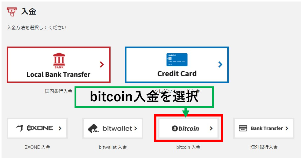 BigBossの入金方法解説画像