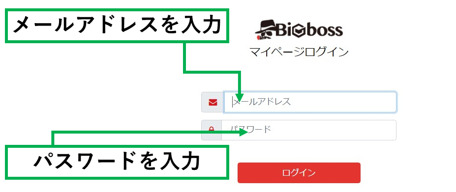 BigBossの入金方法解説画像